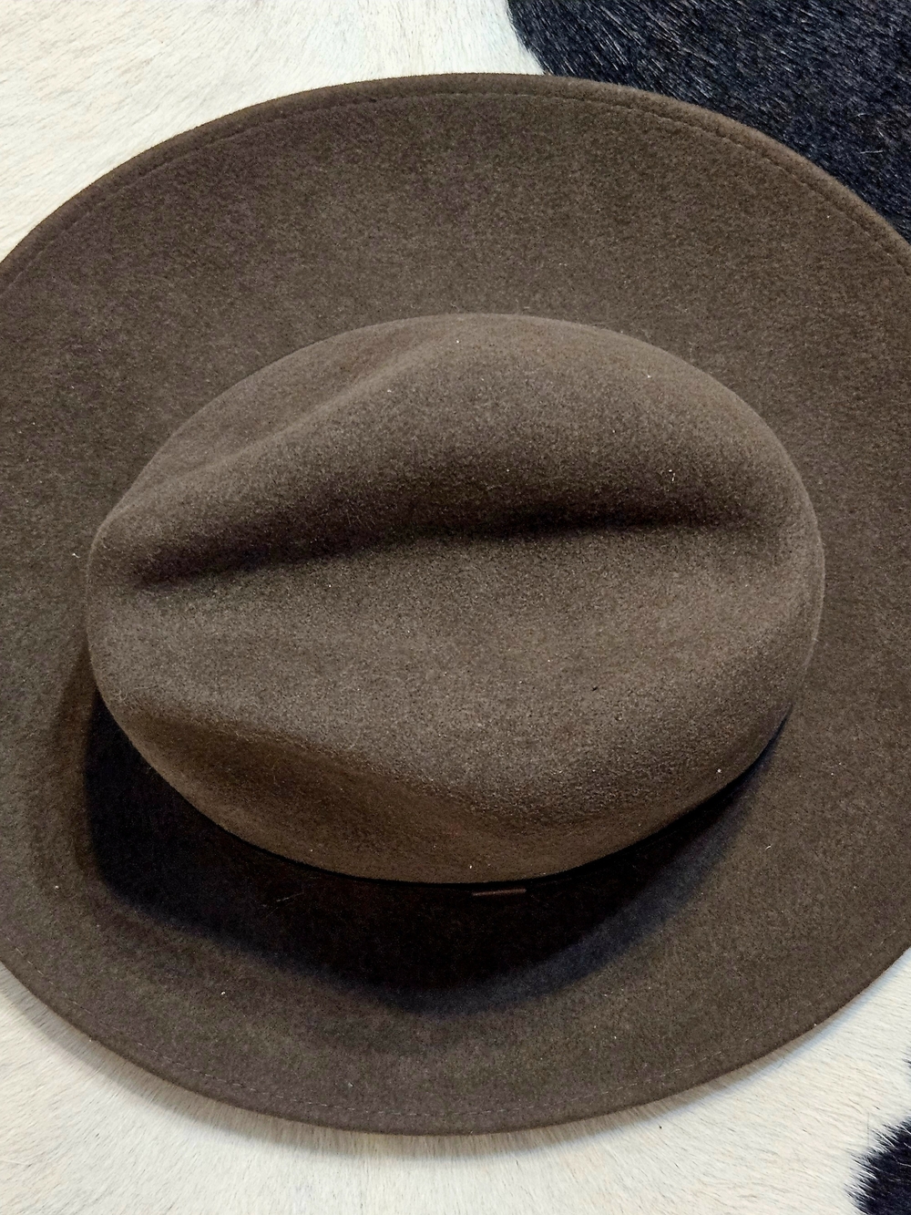 Pendleton Dark Brown Wool Felt Fedora Hat Sz Medium